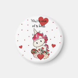 Cute Unicorn Valentine Day Magnet