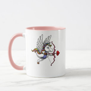 Cute Unicorn Valentines day Cupid Mugg