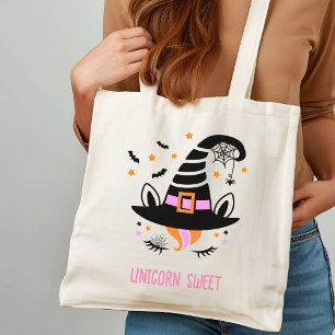 Cute Unicorn Witch Hat Halloween Tygkasse
