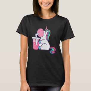 Cute Unicorn with Boba Bubble Mjölk Tea T Shirt