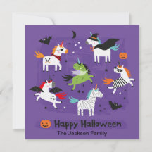Cute Unicorns in Halloween Costumes