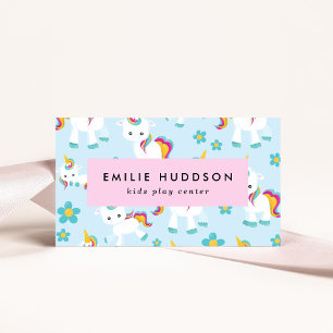 Cute Unicorns, Kids Play Center, Activity Center Visitkort