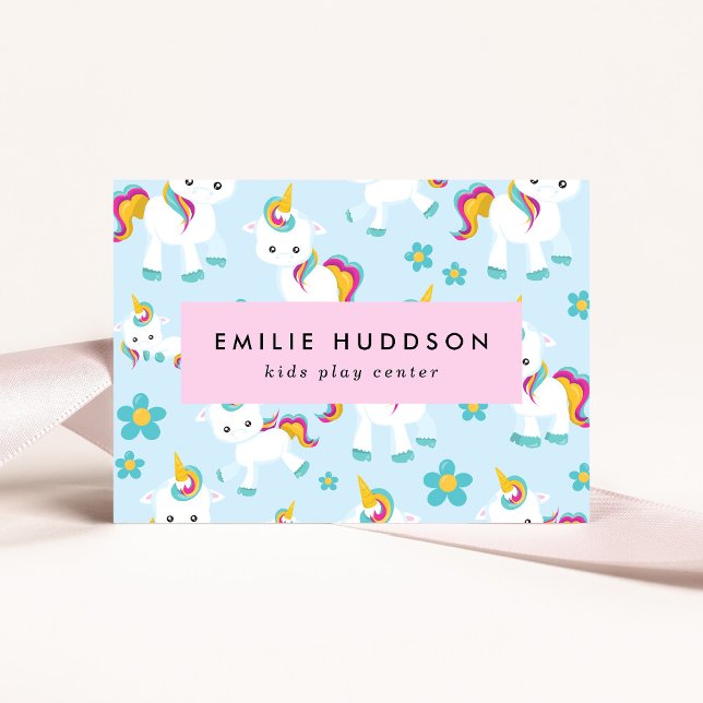 Cute Unicorns, Kids Play Center, Activity Center Visitkort (Skapare uppladdad)