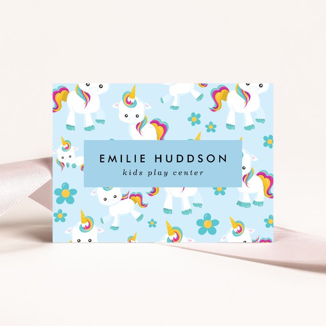 Cute Unicorns, Kids Play Center, Activity Center Visitkort (Skapare uppladdad)