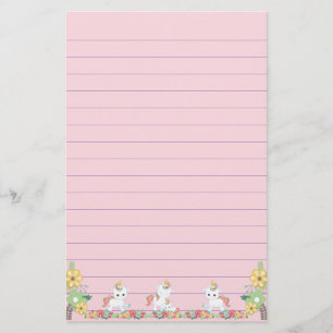 Cute Unicorns och Blommigt Brevpapper