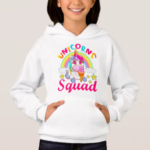 Cute Unicorns Squad Rainbow Ice-kräm Girls T Shirt