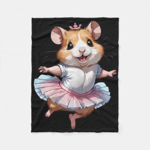 Cute Unik och modern Hamster Ballet och Ballergin Fleecefilt