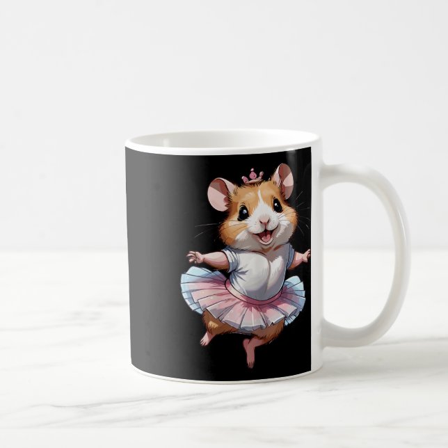 Cute Unik och modern Hamster Ballet och Ballergin Kaffemugg (Höger)