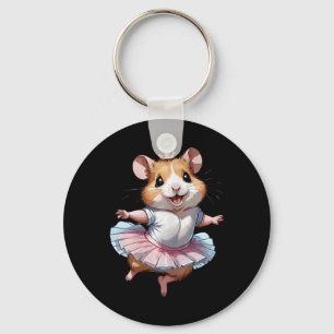 Cute Unik och modern Hamster Ballet och Ballergin Nyckelring
