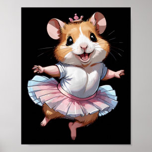 Cute Unik och modern Hamster Ballet och Ballergin Poster