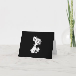 Cute Unique Chihuahua Coffee Art Hund älskare Gift Anteckningskort
