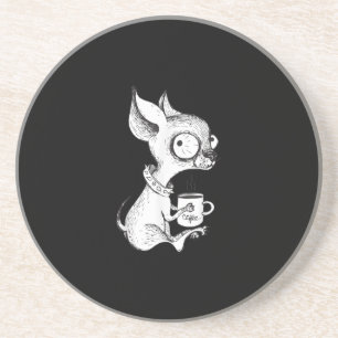 Cute Unique Chihuahua Coffee Art Hund älskare Gift Underlägg