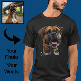Cute Unique Guld Black Boxer Hund Pappa Älskare Ph T Shirt