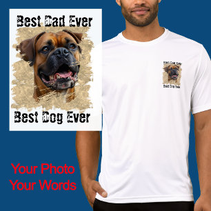 Cute Unique Guld Black Boxer Hund Pappa Älskare Ph T Shirt