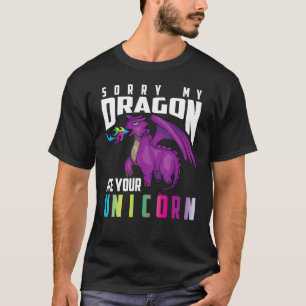 Cute Unique Ledsen att min drake åt din Unicorn-sk T Shirt