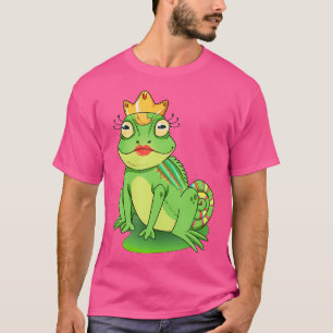Cute Unique Tecknad Frog Prince Art T Shirt