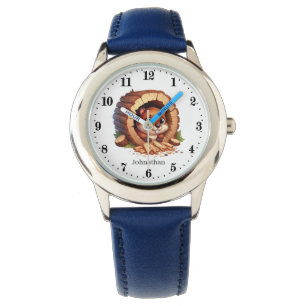 Cute unisex-barn, bäver älskare add namn armbandsur