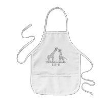 Cute Unisex Doodle Giraffes Safari med Namn