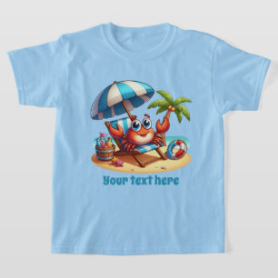 Cute unisex-strandkrabba lägga till text t shirt