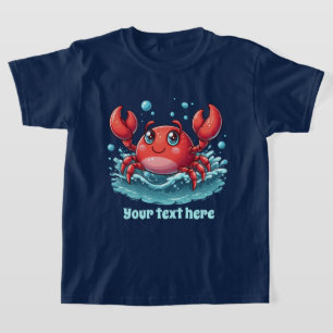 Cute unisex-strandkrabba lägga till text t shirt
