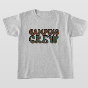 Cute unisex-ungar campingpersonal ord art t shirt