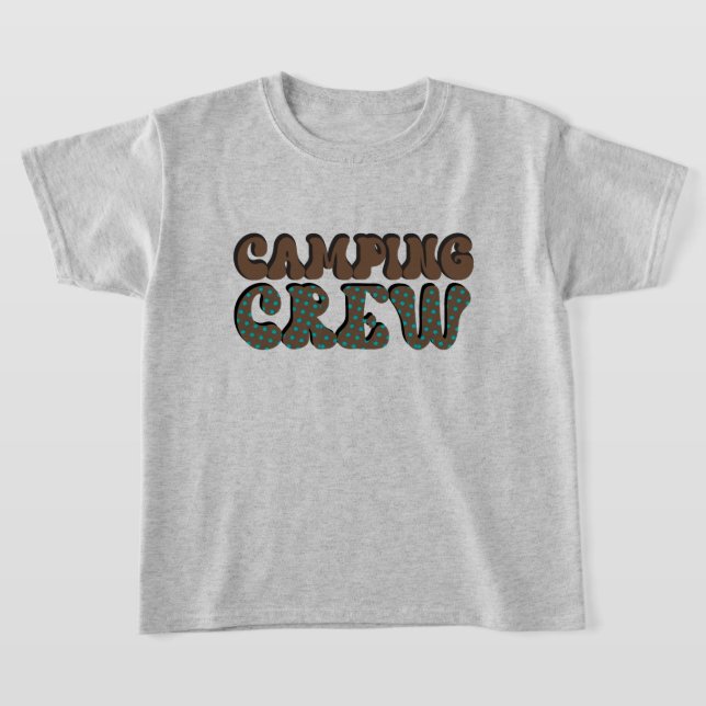 Cute unisex-ungar campingpersonal ord art t shirt (Laydown)