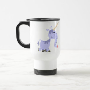 Cute Unusual Tecknad Unicorn Commuter Mugg