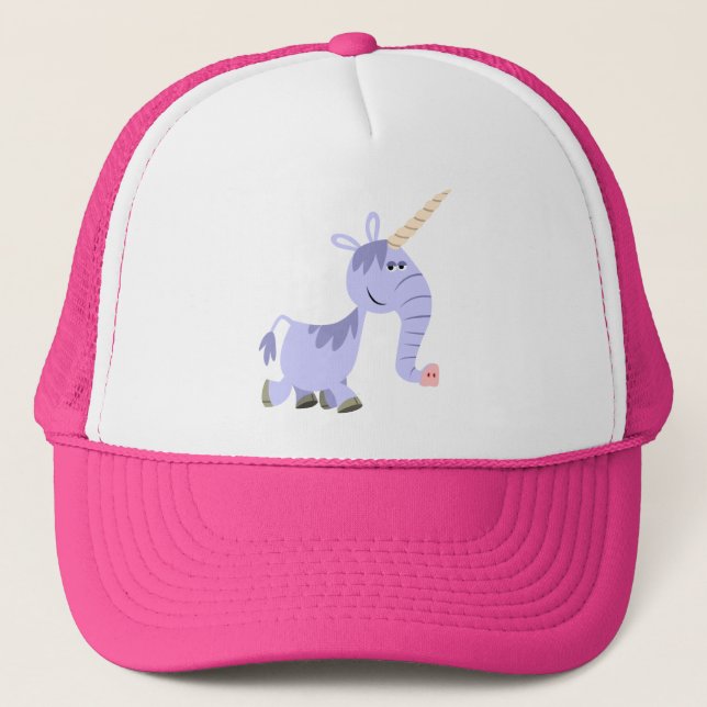 Cute Unusual Tecknad Unicorn Hat Keps (Framsida)