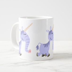 Cute Unusual Tecknad Unicorn Jumbo Mugg