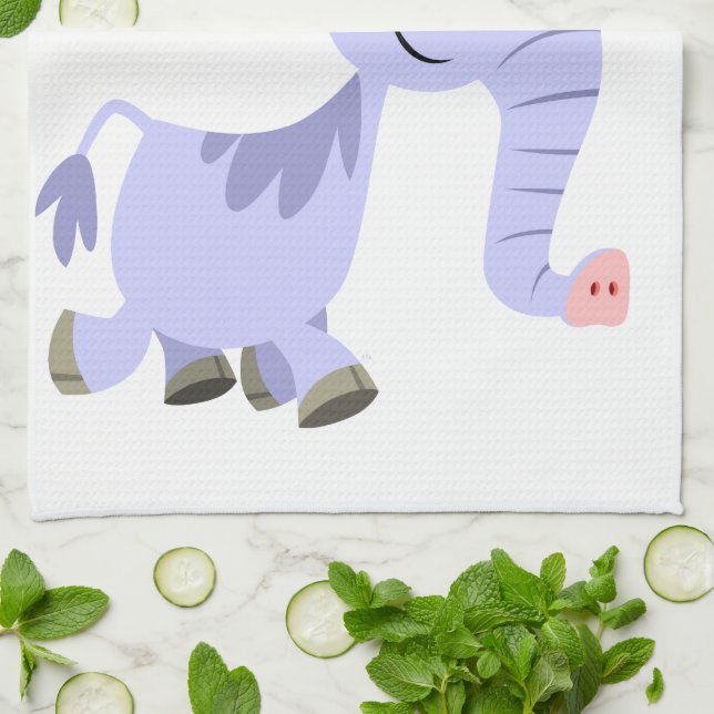 Cute Unusual Tecknad Unicorn Kitchen Towel Kökshandduk (Vikta)