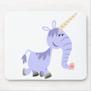 Cute Unusual Tecknad Unicorn Mousepad Musmatta
