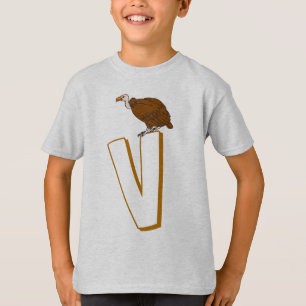 Cute V för Vculture - Kids English ABCD Alphabet T Shirt