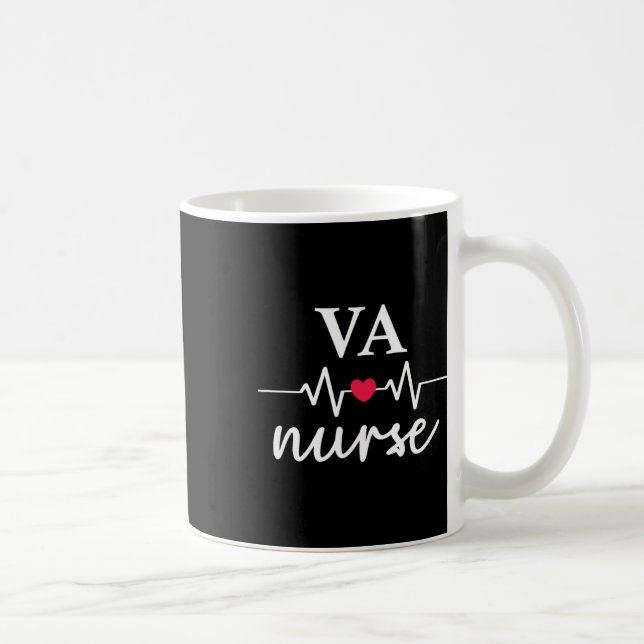 Cute Va Nurse Rn Nursing Department Kaffemugg (Höger)