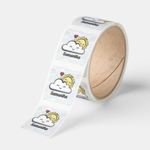 Cute väder fyrkantigt klistermärke