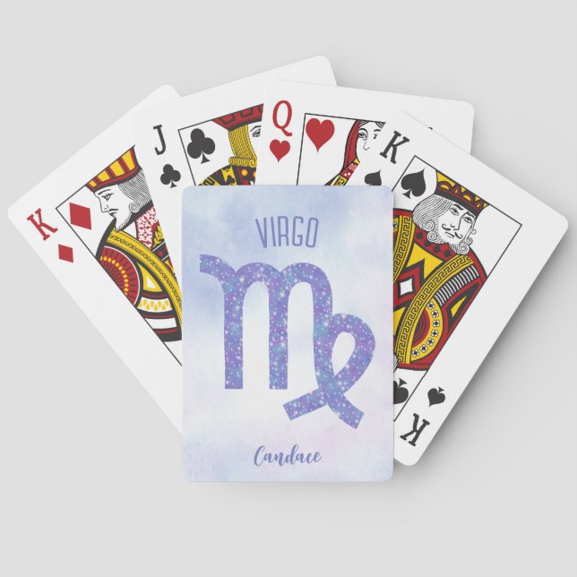 Cute Våg Astrology-Personlig Casinokort (Baksidan)
