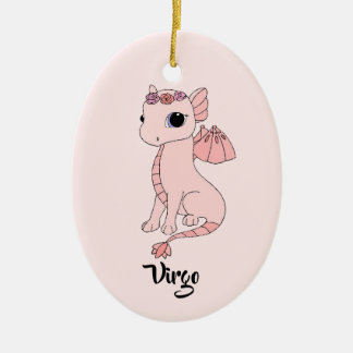 Cute Våg Dragon-design för zodiakornament Julgransprydnad Keramik