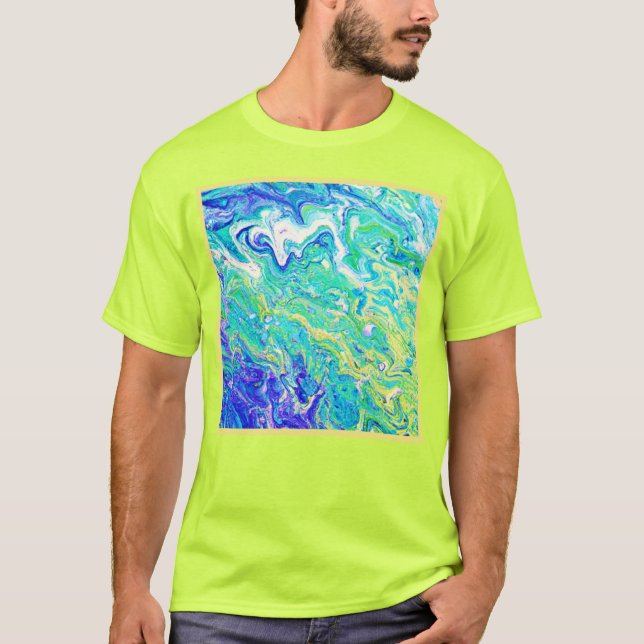 Cute Vågar Mönster T Shirt (Framsida)