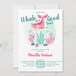 Cute val under vattenfärgsduschen för spädbarn inbjudningar