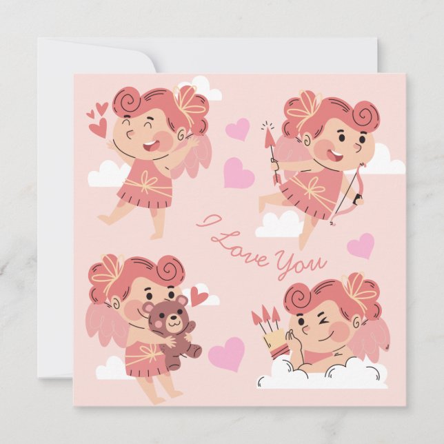 Cute Valentindagen Julkort (Framsida)