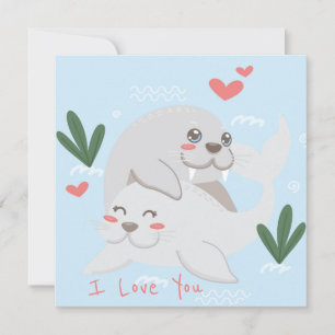 Cute Valentindagen Julkort