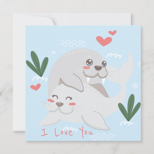 Cute Valentindagen Julkort (Framsida)