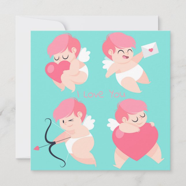 Cute Valentindagen Julkort (Framsida)