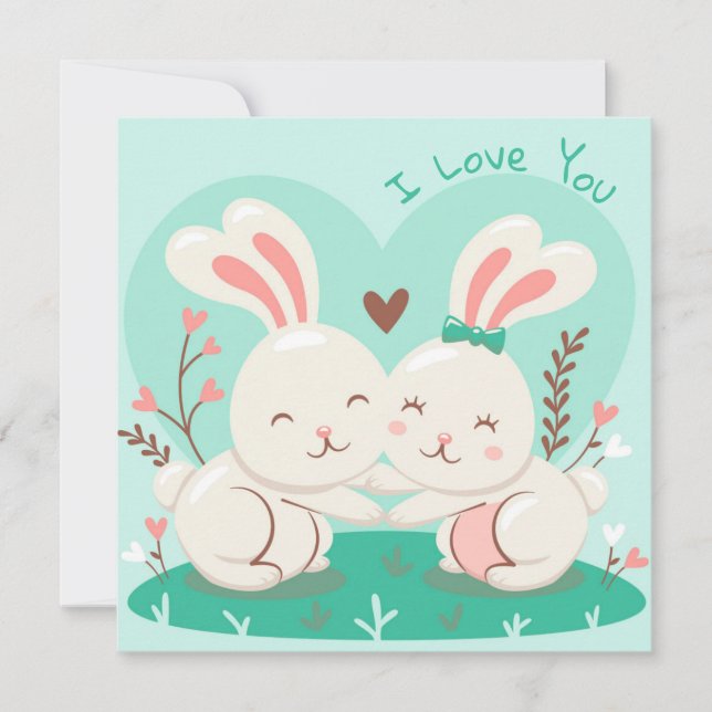 Cute Valentindagen Julkort (Framsida)