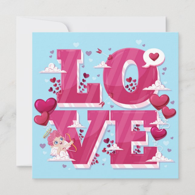 Cute Valentindagen Julkort (Framsida)