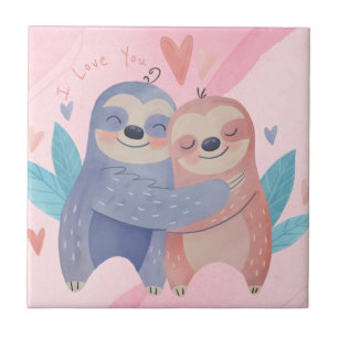 Cute Valentindagen Kakelplatta