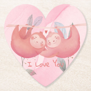 Cute Valentindagen Underlägg Papper