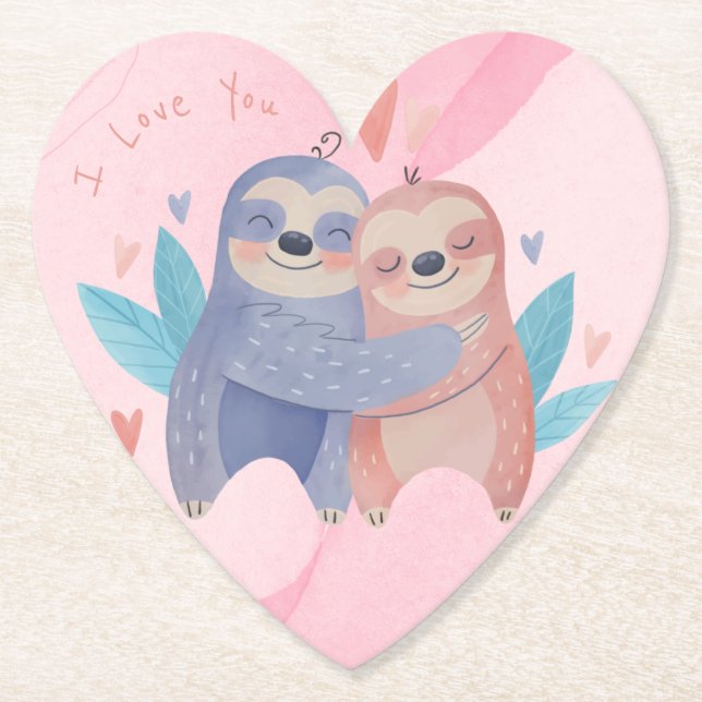 Cute Valentindagen Underlägg Papper (Framsida)