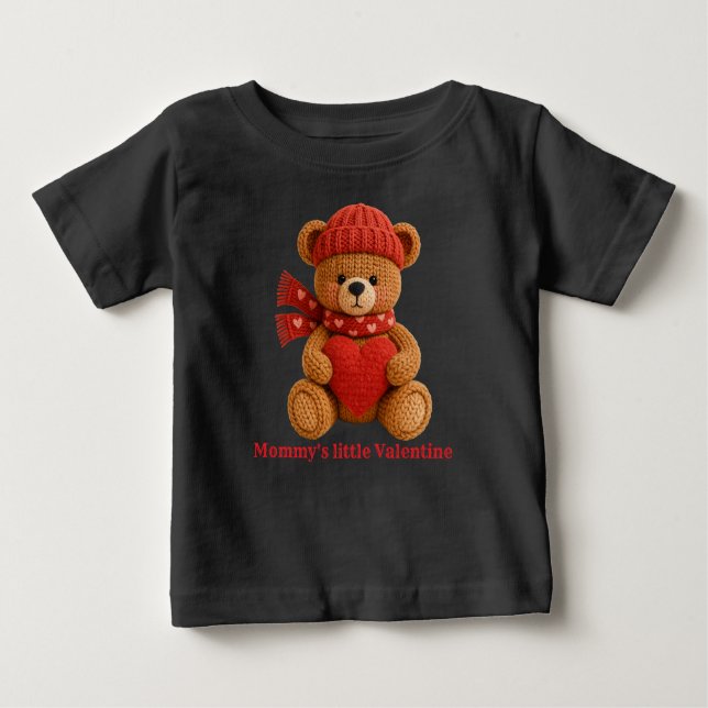 cute valentine bear baby T-Shirt (Framsida)