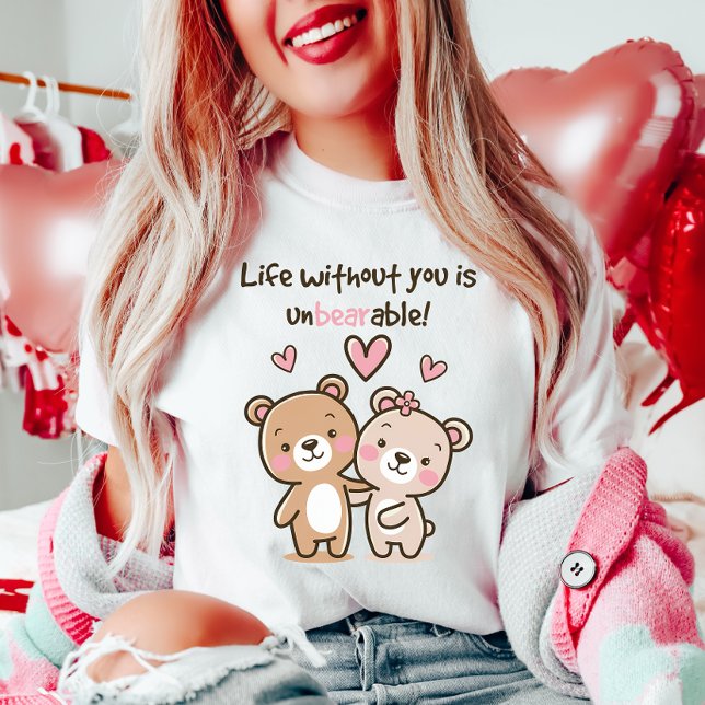 Cute Valentine Bear T Shirt (Skapare uppladdad)