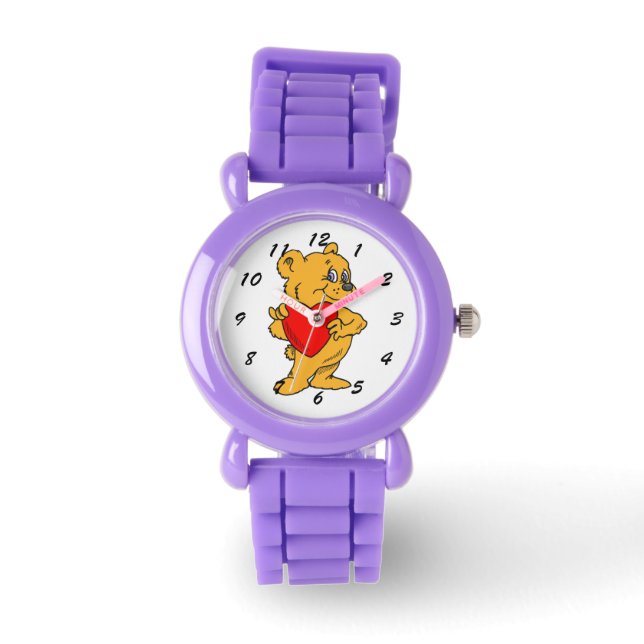 Cute Valentine Bear Wristwatch Armbandsur (Framsida)